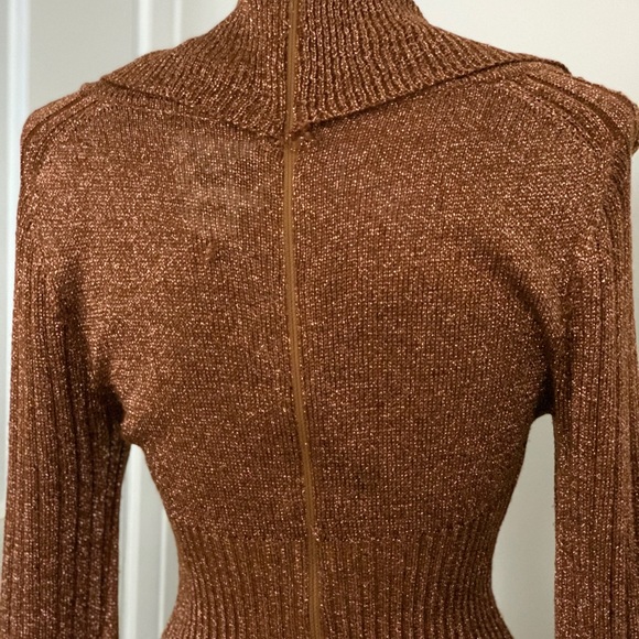 Vintage Wenjilli 70’s Coper Metallic  Knit - Picture 4 of 7